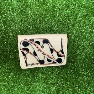 BRIGHTON card case Wallet High Heel Shoe Rhinestone Jeweled